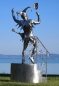 Preview: Big Pegasus horse sculpture outside